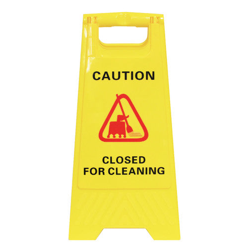 Cleanlink 12052 Safety Sign Closed for Cleaning 32 x 31 x 65cm Yellow