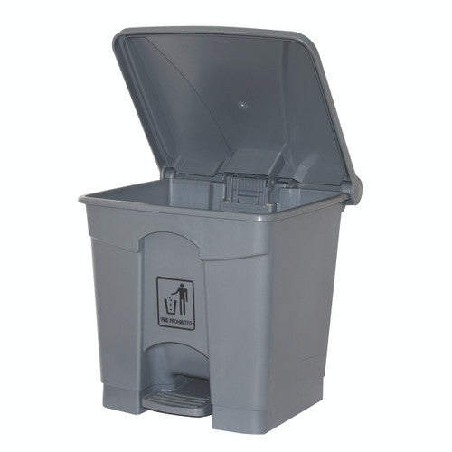 Cleanlink 12057 Rubbish Bin with Pedal Lid 30 Litre Grey