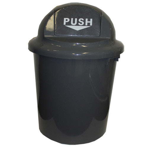 Cleanlink 12076 Rubbish Bin Circular with Bullet Lid 60 Litre Grey