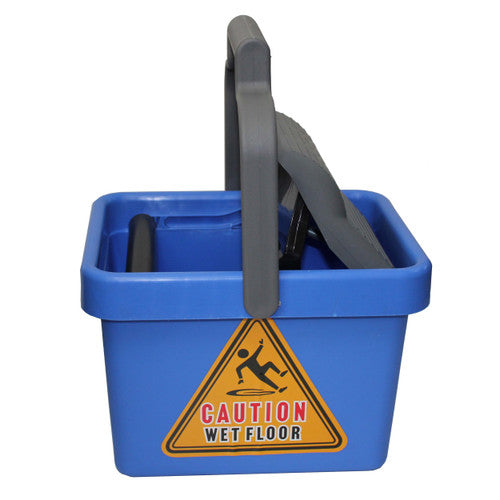 Cleanlink 12083 Mop Bucket Plastic Wringer 9 Litre Blue