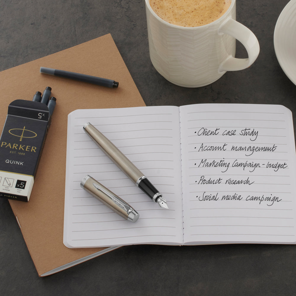 Parker Long Cartridge Black Pack of 5