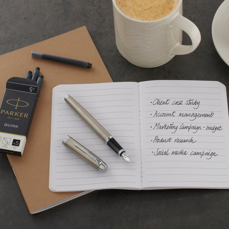 Parker Long Cartridge Black Pack of 5
