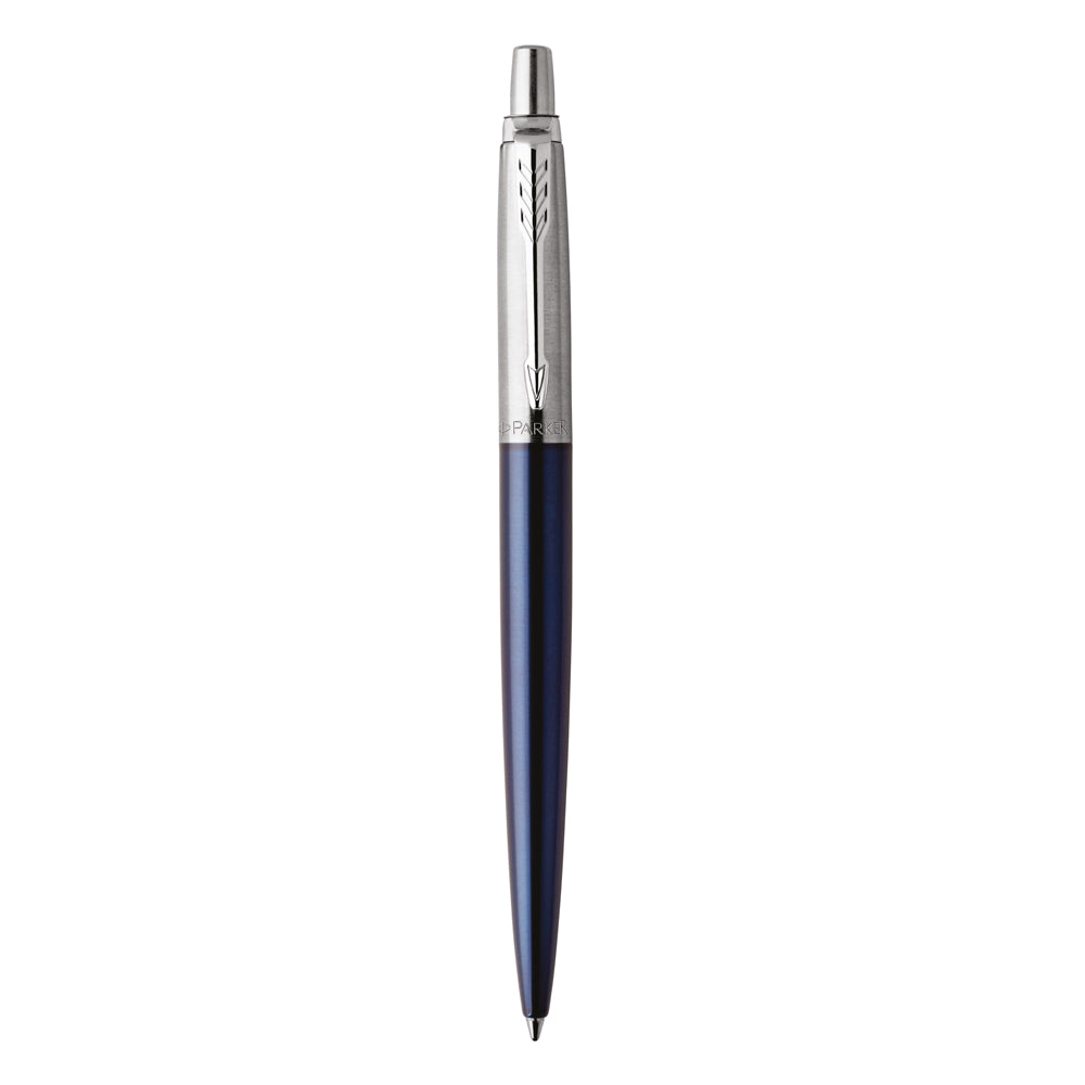 Parker Jotter Ballpoint Pen Royal Blue and Chrome Trim Medium Tip