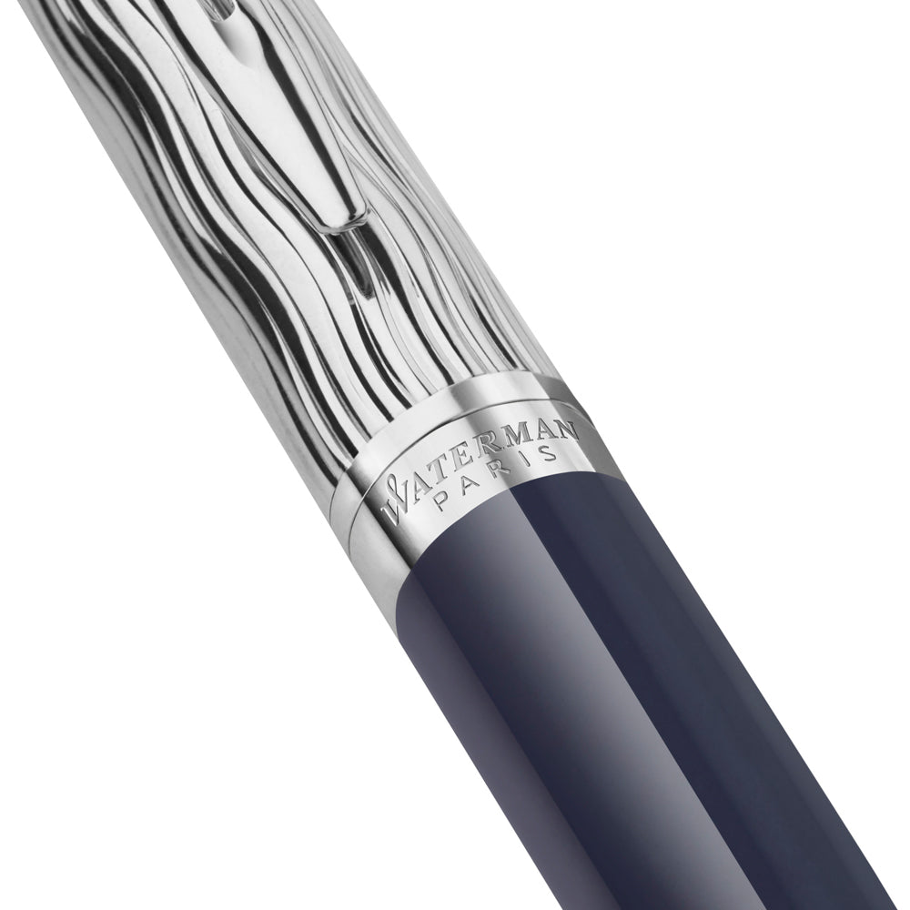 Waterman Hemisphere Metal and Blue Lacquer Palladium Trim Ballpoint Pen Medium Tip