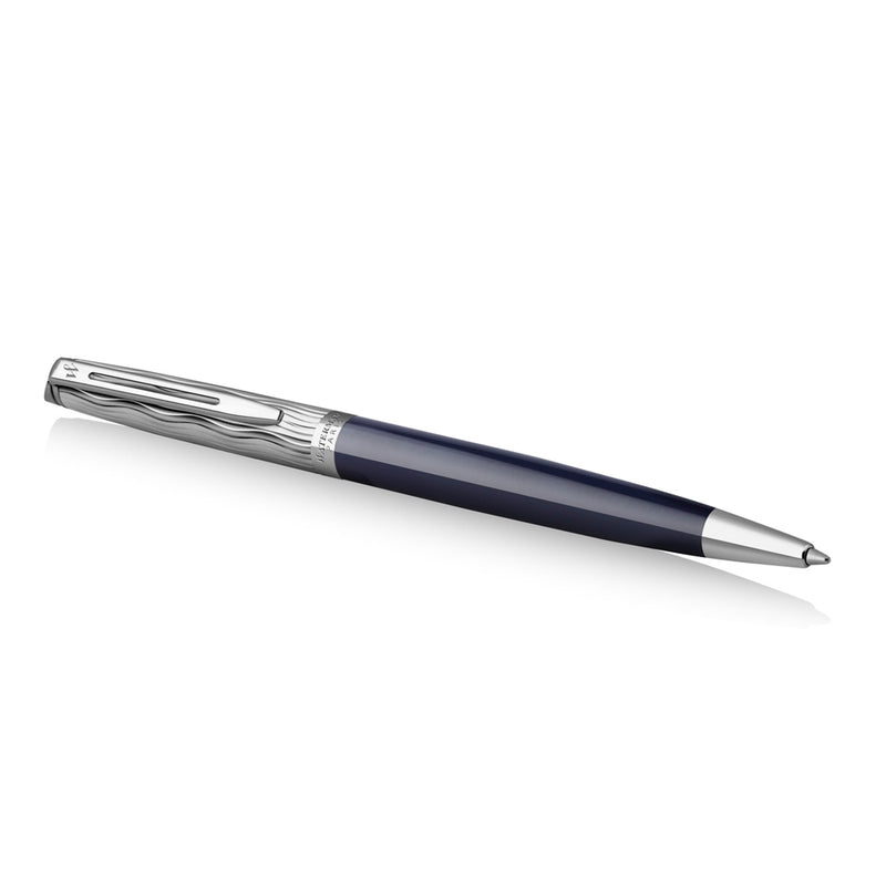 Waterman Hemisphere Metal and Blue Lacquer Palladium Trim Ballpoint Pen Medium Tip