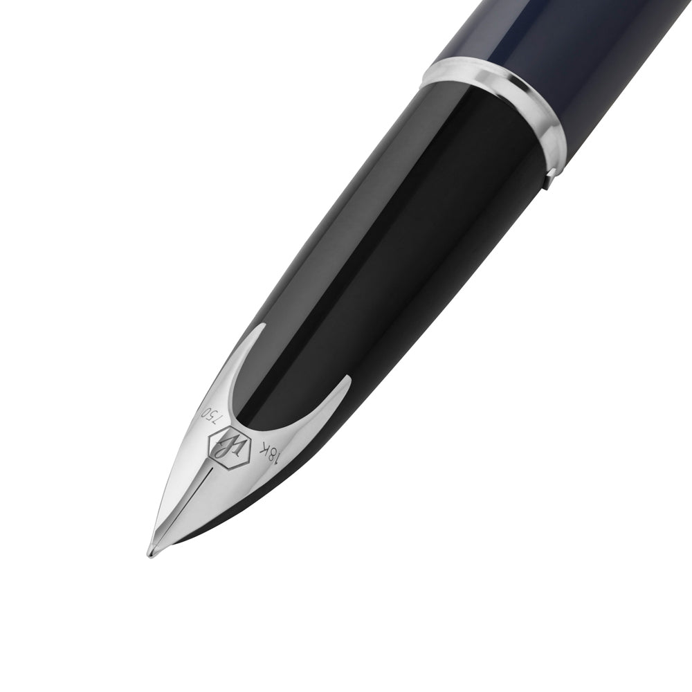 Waterman Carene Metal and Blue Lacquer Palladium Trim Fountain Pen Medium Nib