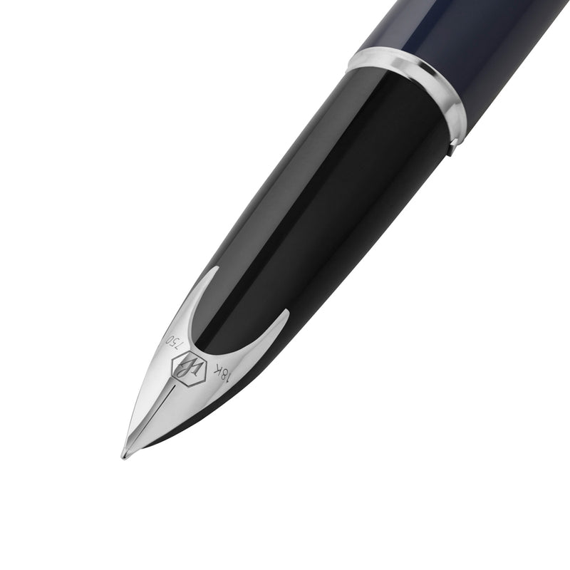 Waterman Carene Metal and Blue Lacquer Palladium Trim Fountain Pen Medium Nib