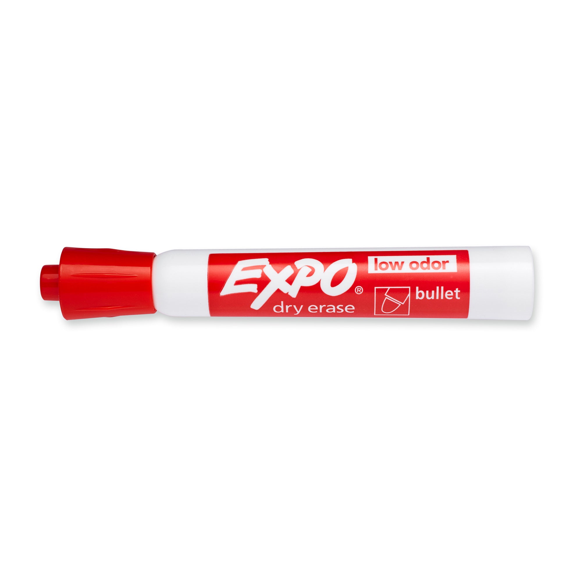 Expo Whiteboard Marker Red In Bullet Tip Box Of 12