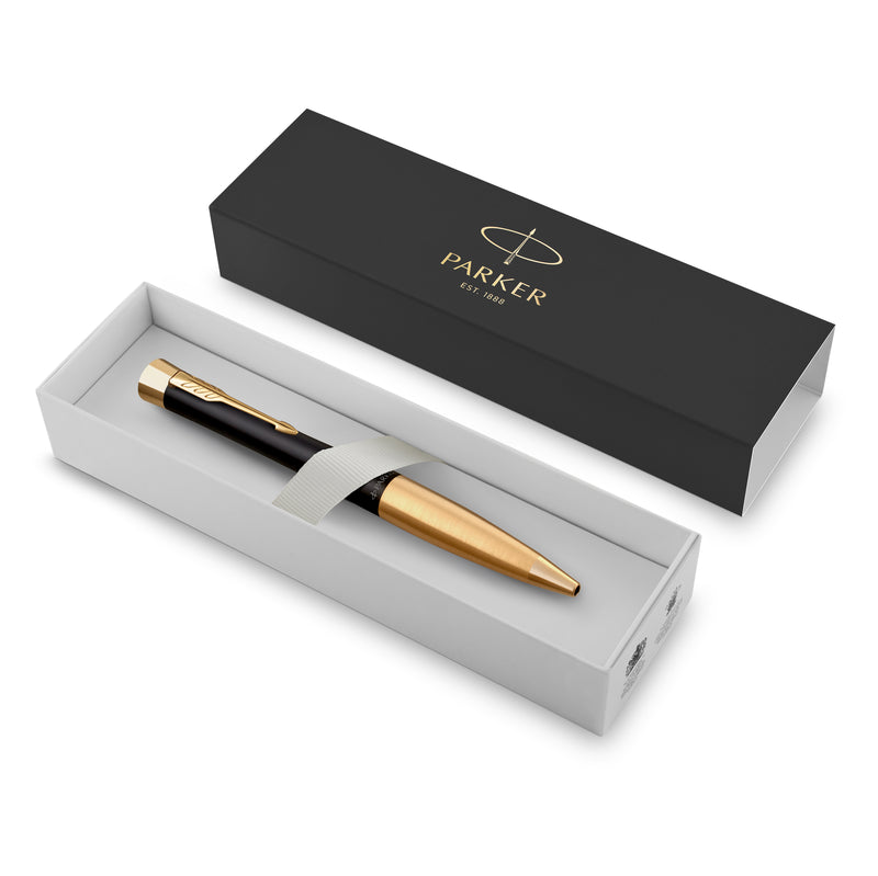 Parker Urban Twist Ballpoint Pen Muted Black Lacquer and Gold Trim Medium Tip