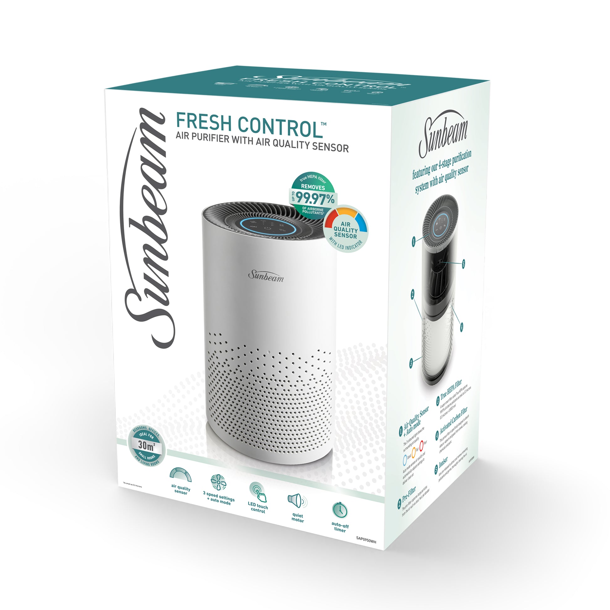 Sunbeam Fresh Control Air Purifier White