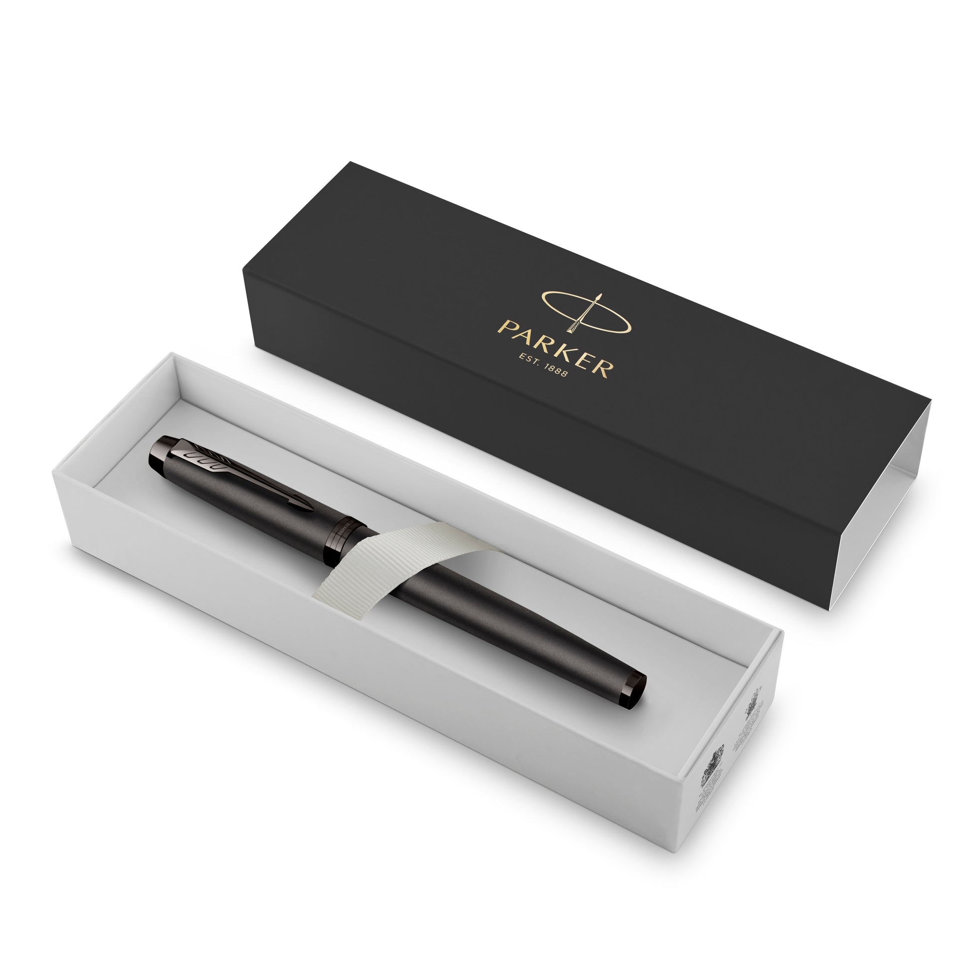 Parker IM Monochrome Fountain Pen Gun Metal Stainless Steel Medium Nib