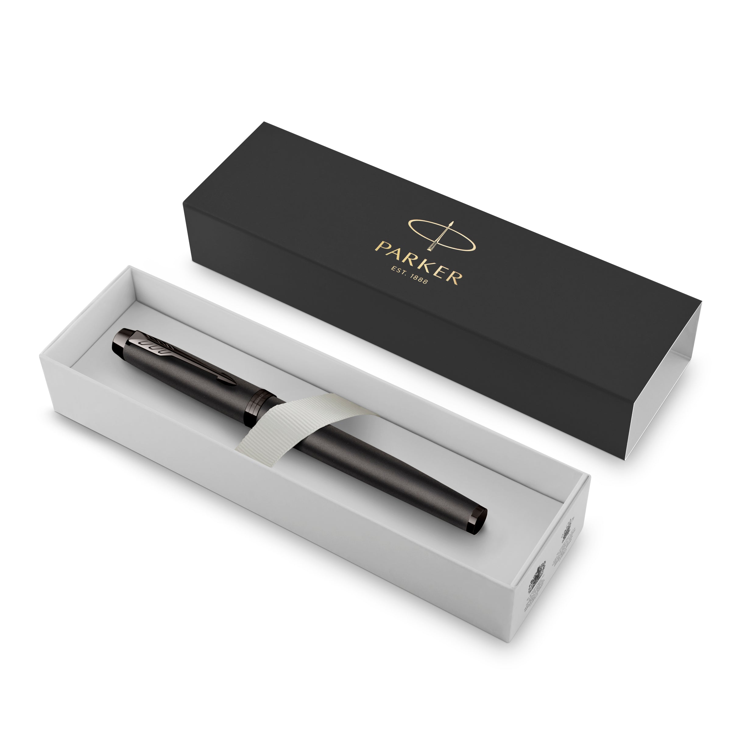 Parker IM Monochrome Fountain Pen Gun Metal Stainless Steel Medium Nib