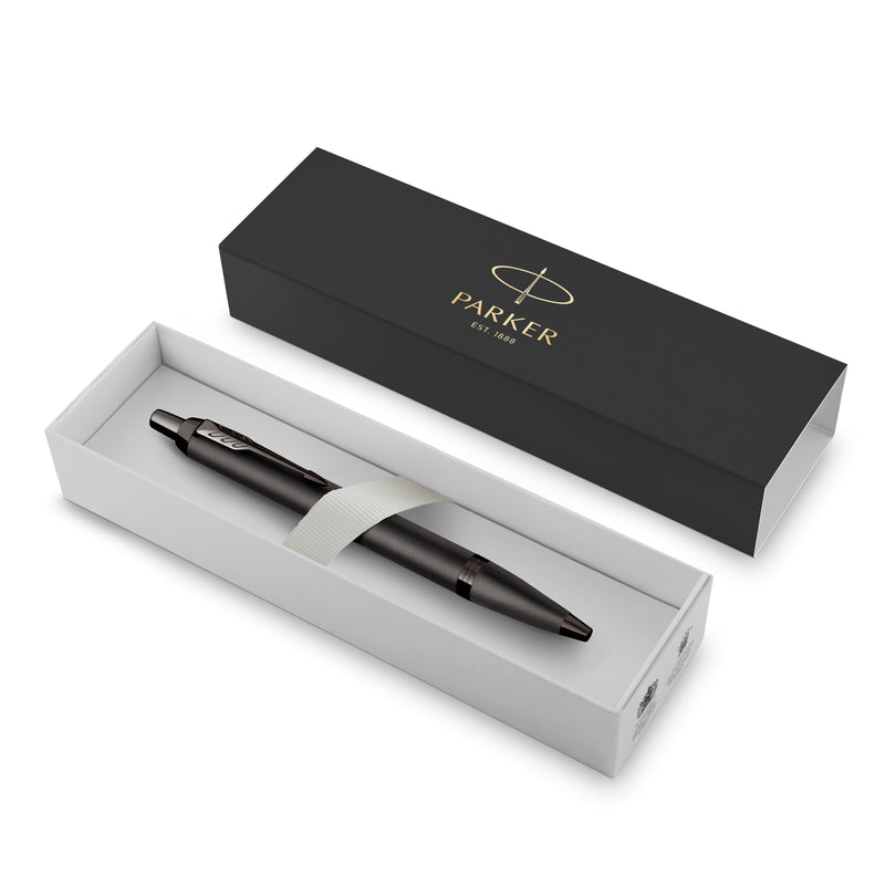 Parker IM Monochrome Ballpoint Pen Gun Metal Stainless Steel Medium Tip