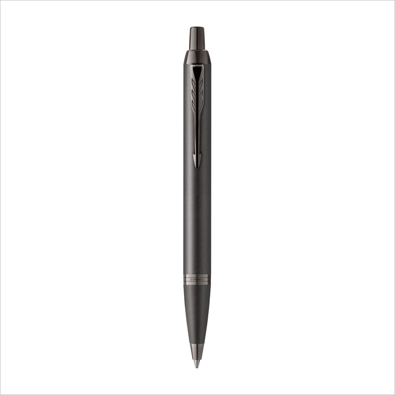 Parker IM Monochrome Ballpoint Pen Gun Metal Stainless Steel Medium Tip