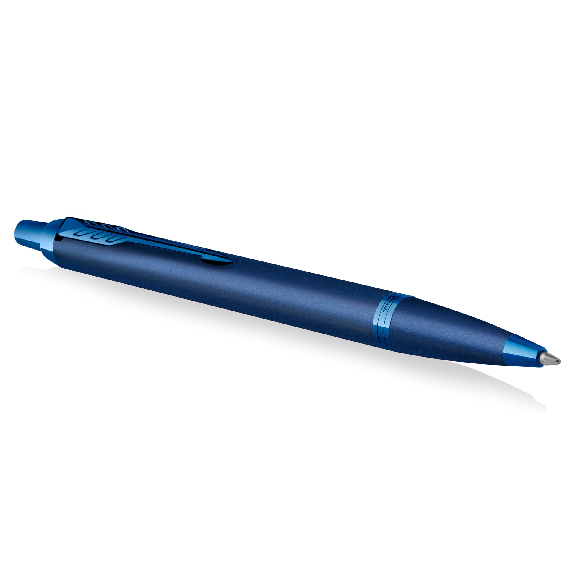 Parker IM Monochrome Ballpoint Pen Blue Stainless Steel Medium Tip
