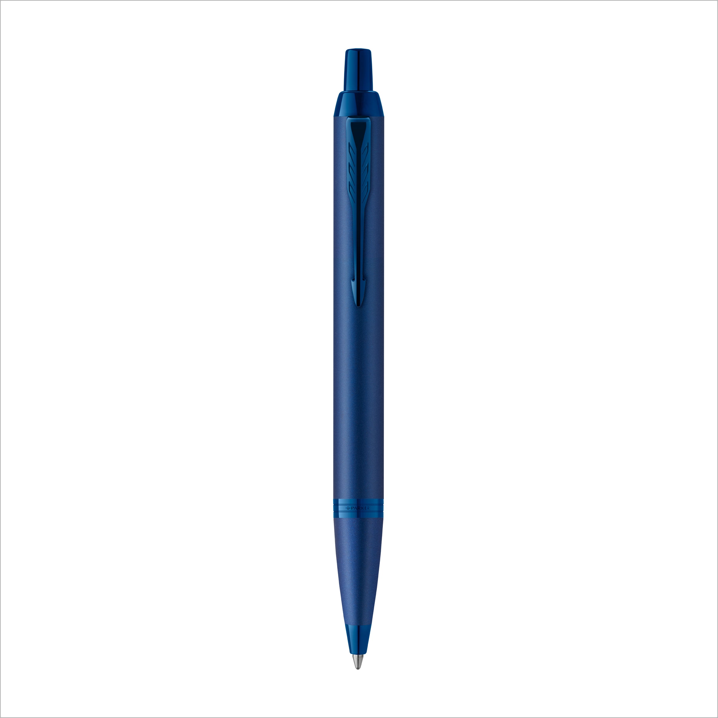 Parker IM Monochrome Ballpoint Pen Blue Stainless Steel Medium Tip