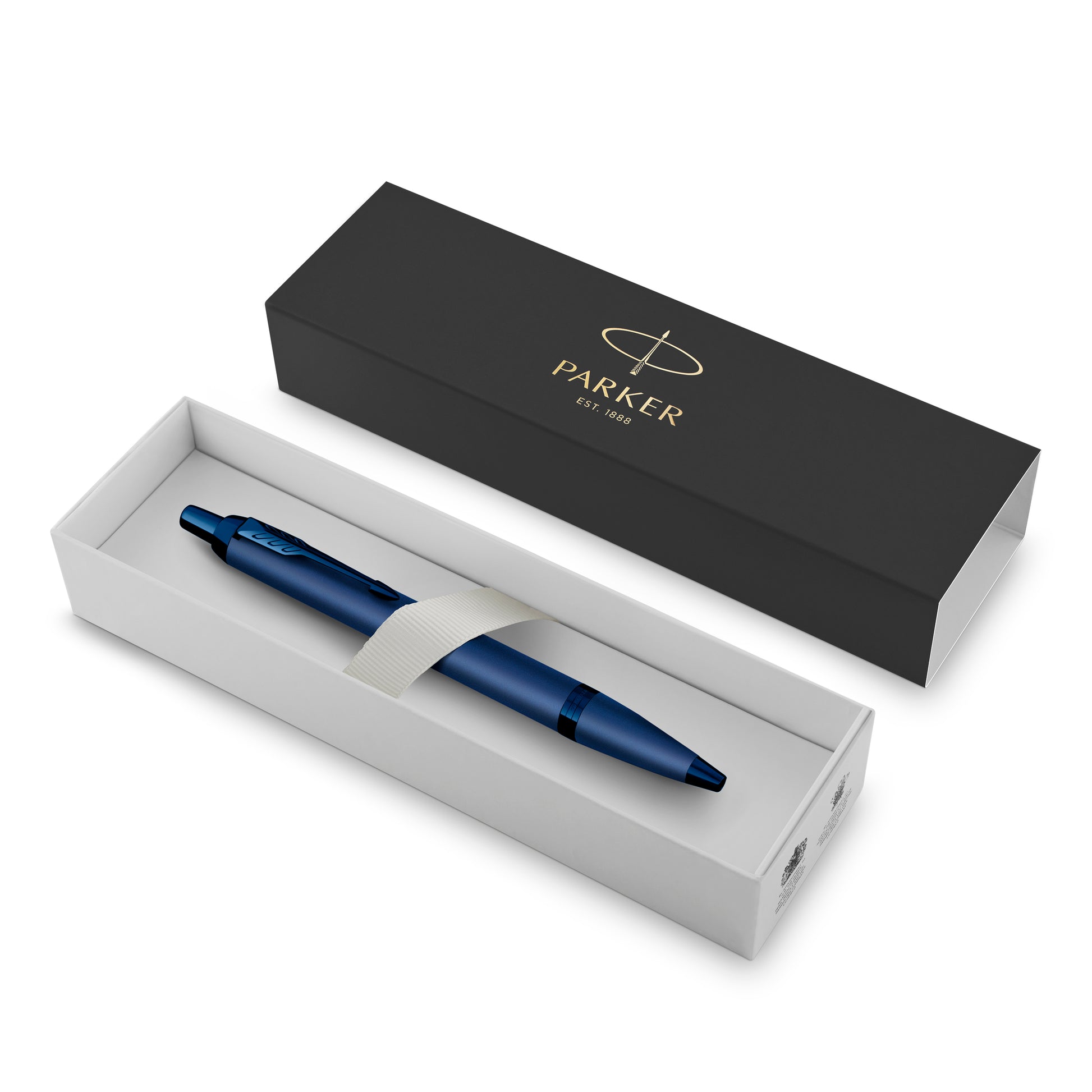 Parker IM Monochrome Ballpoint Pen Blue Stainless Steel Medium Tip