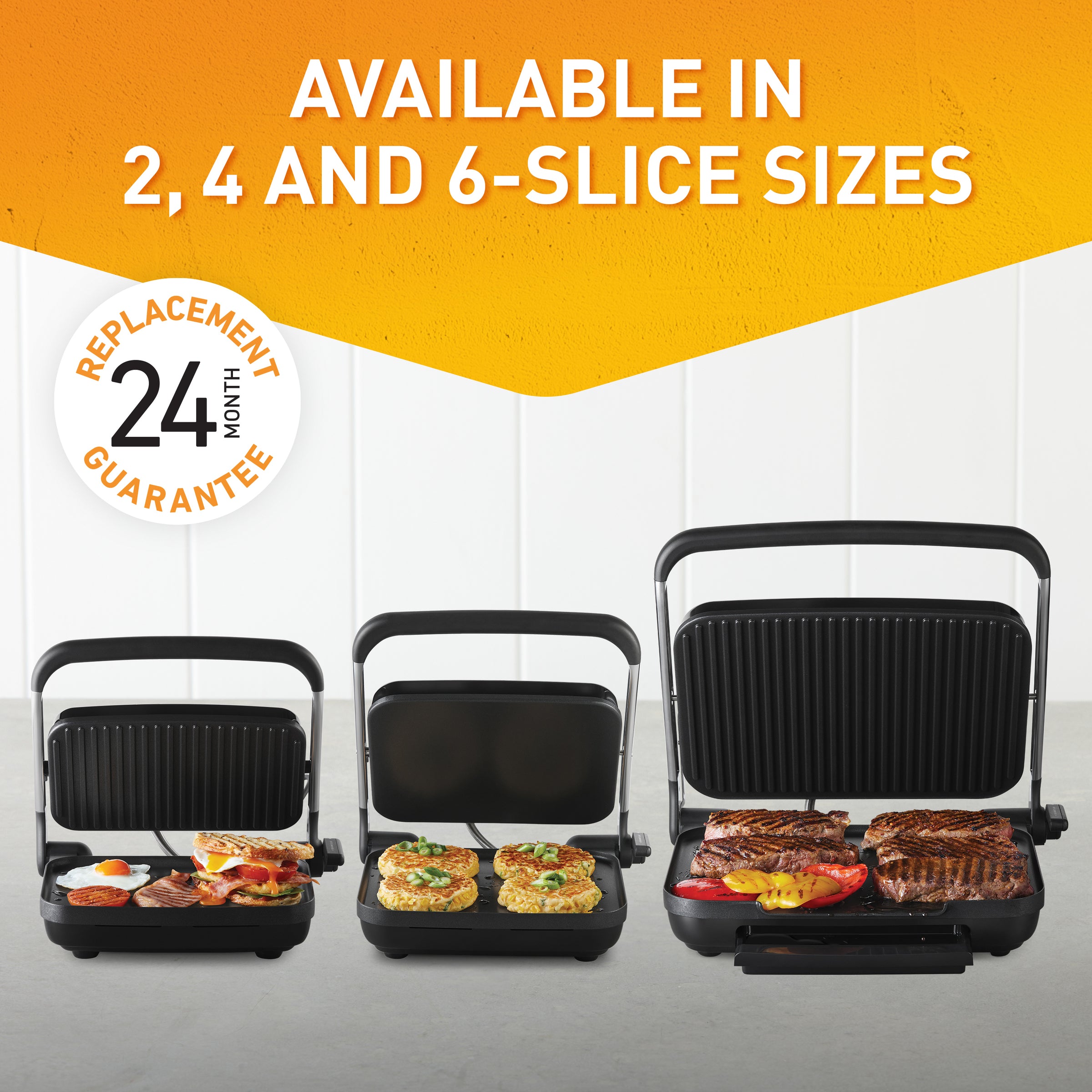 Sunbeam Cafe Style 2 Slice Sandwich Press and Grill Stainless
