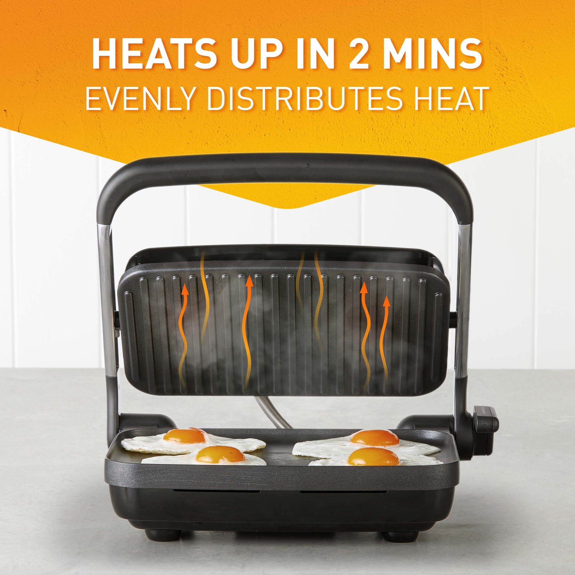 Sunbeam Cafe Style 2 Slice Sandwich Press and Grill Stainless