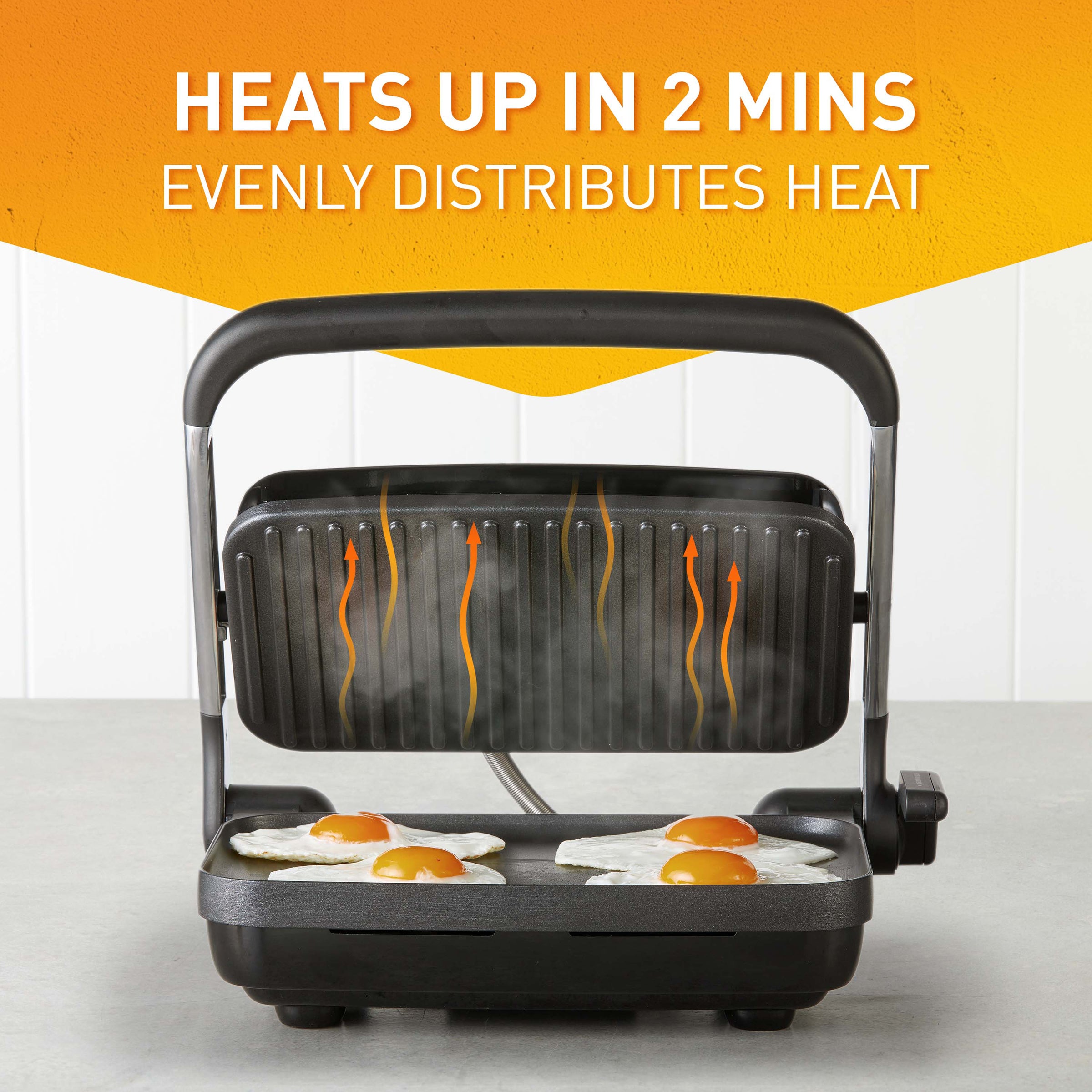Sunbeam Cafe Style 2 Slice Sandwich Press and Grill Stainless