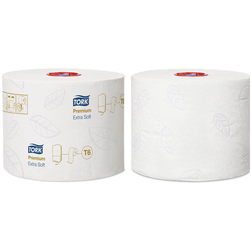 Tork Extra Soft Mid Size Toilet Roll 3 Ply Premium T6 White Carton of 27 Rolls