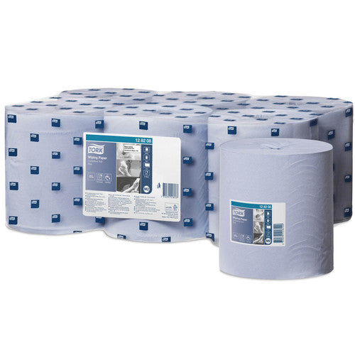 Tork Wiping Paper Recycled Centrefeed Roll 1 Ply M2 Blue Carton of 6 Rolls