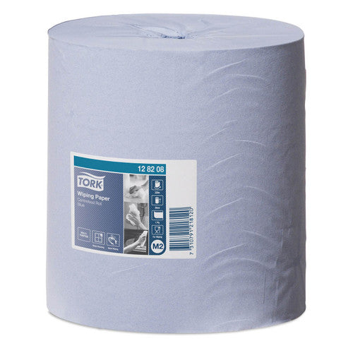 Tork Wiping Paper Recycled Centrefeed Roll 1 Ply M2 Blue Carton of 6 Rolls