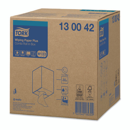 Tork Wiping Paper Plus Combi Roll 2 Ply W1 W2 W3 Single Roll