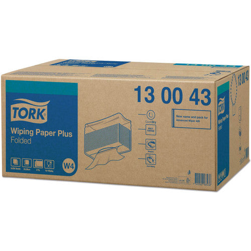 Tork Wiping Paper Plus Folded 2 Ply W4 White Carton of 5