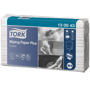 Tork Wiping Paper Plus Folded 2 Ply W4 White Carton of 5
