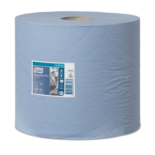 Tork Wiping Paper Plus Blue Combi Roll 2 Ply W1 W2 Blue Carton of 2 Rolls