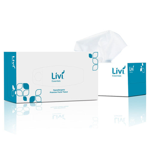 Livi 1302 Essentials Facial Tissue Hypoallergenic 2 Ply 200 Sheets Carton 30