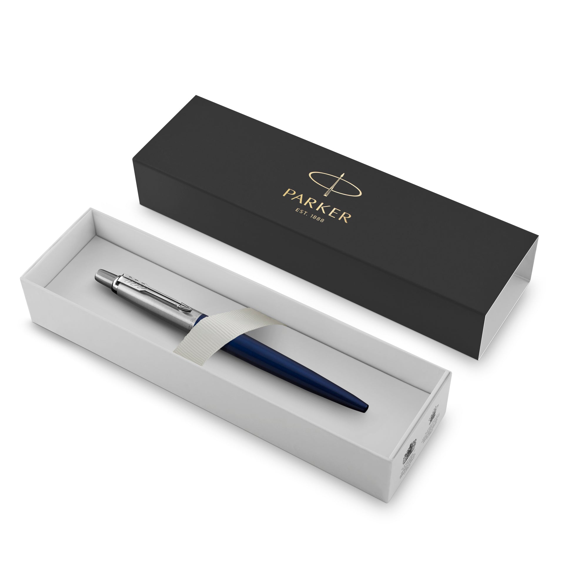 Parker Jotter Ballpoint Pen Royal Blue and Chrome Trim Medium Tip