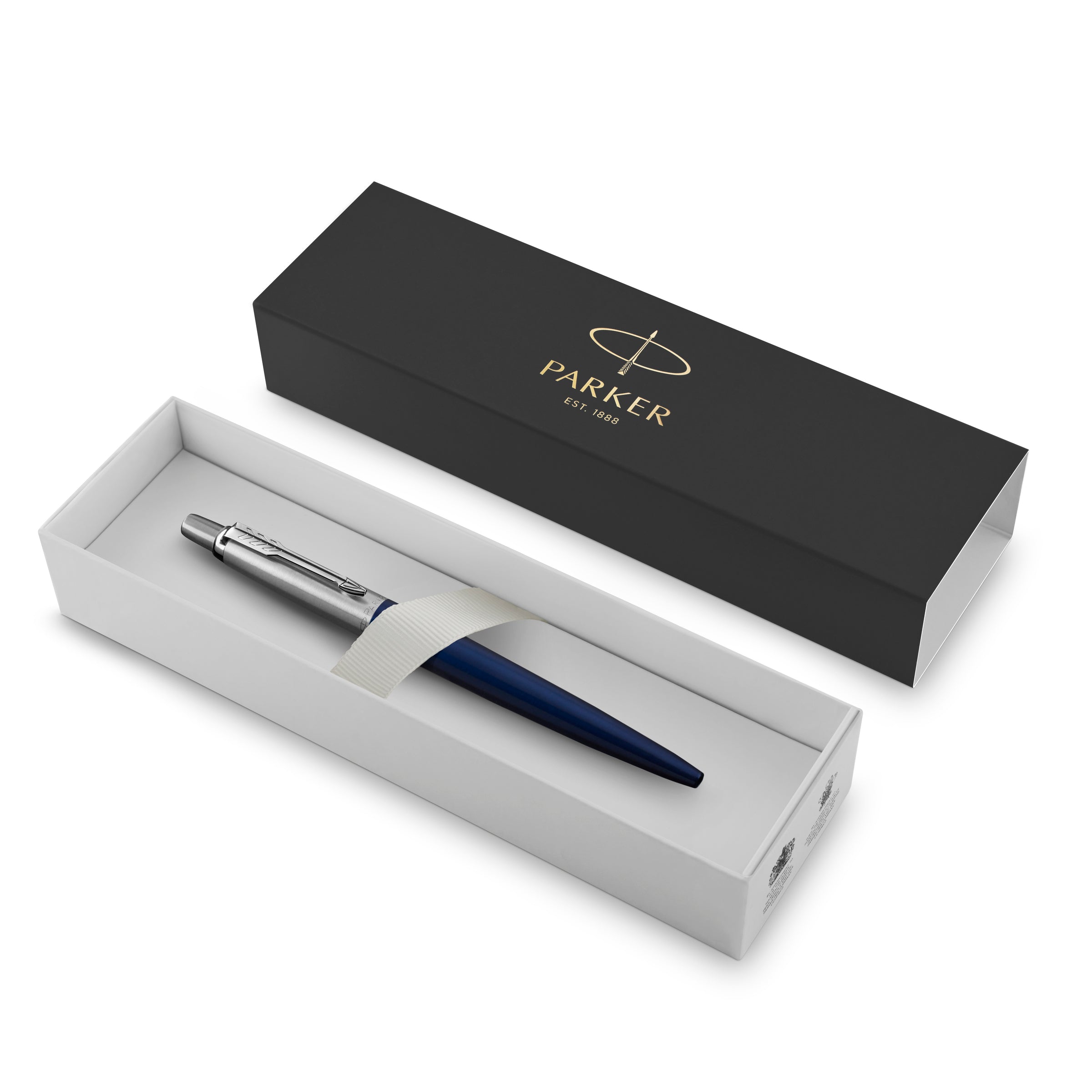 Parker Jotter Ballpoint Pen Royal Blue and Chrome Trim Medium Tip