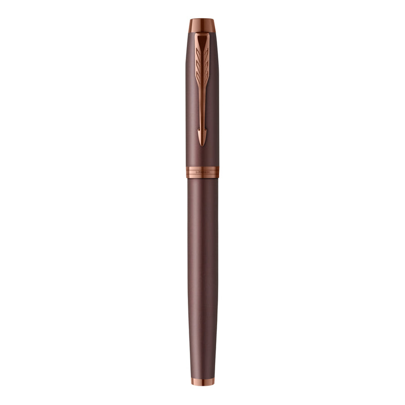Parker IM Monochrome Fountain Pen Burgundy Stainless Steel Medium Nib