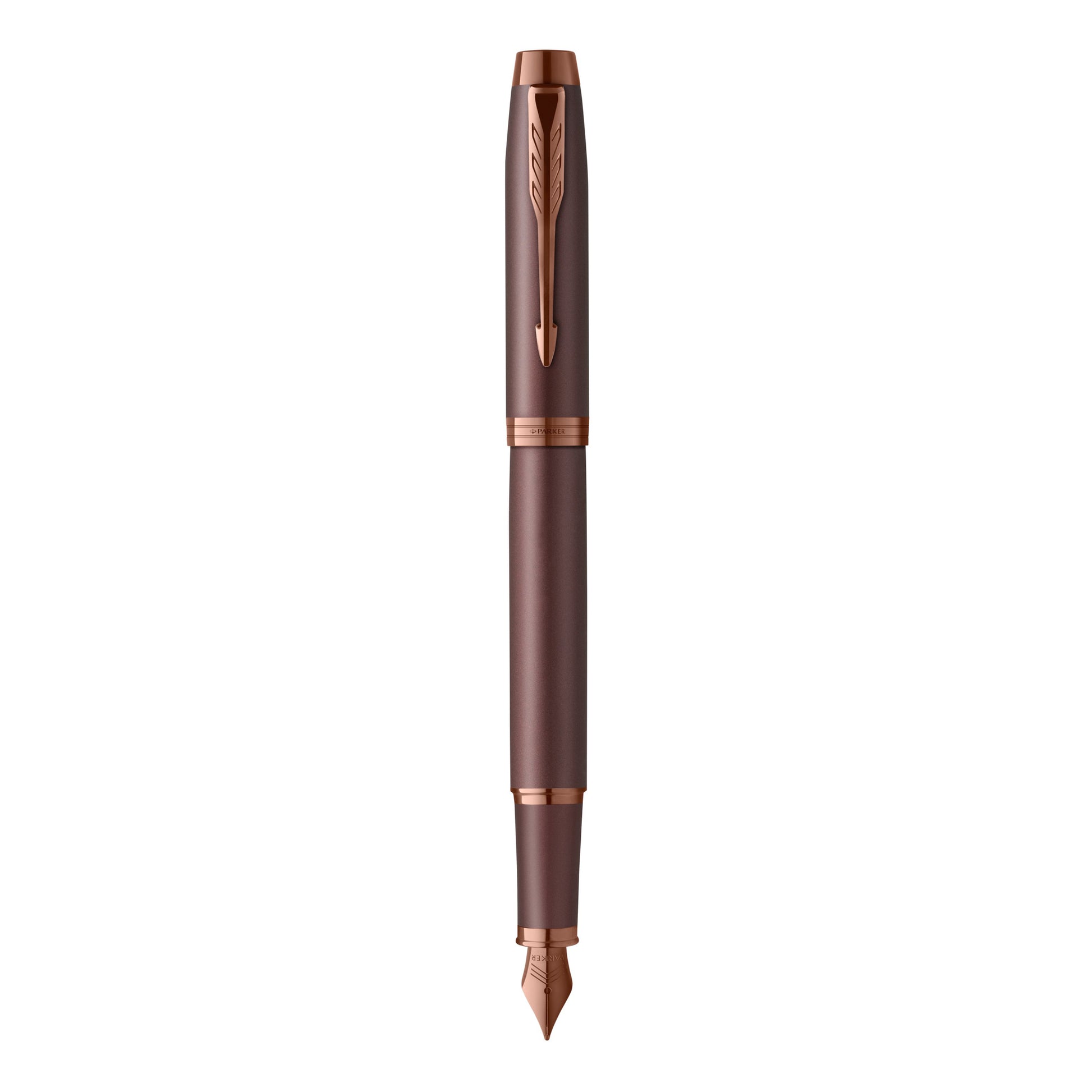 Parker IM Monochrome Fountain Pen Burgundy Stainless Steel Medium Nib