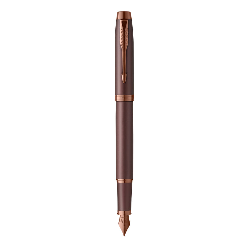 Parker IM Monochrome Fountain Pen Burgundy Stainless Steel Medium Nib