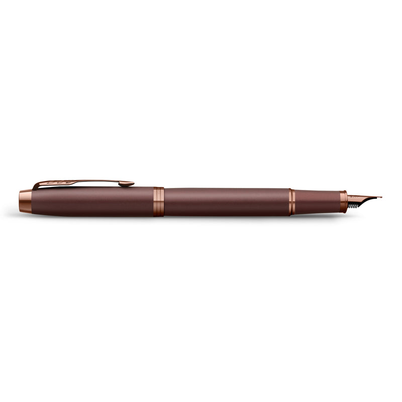 Parker IM Monochrome Fountain Pen Burgundy Stainless Steel Medium Nib