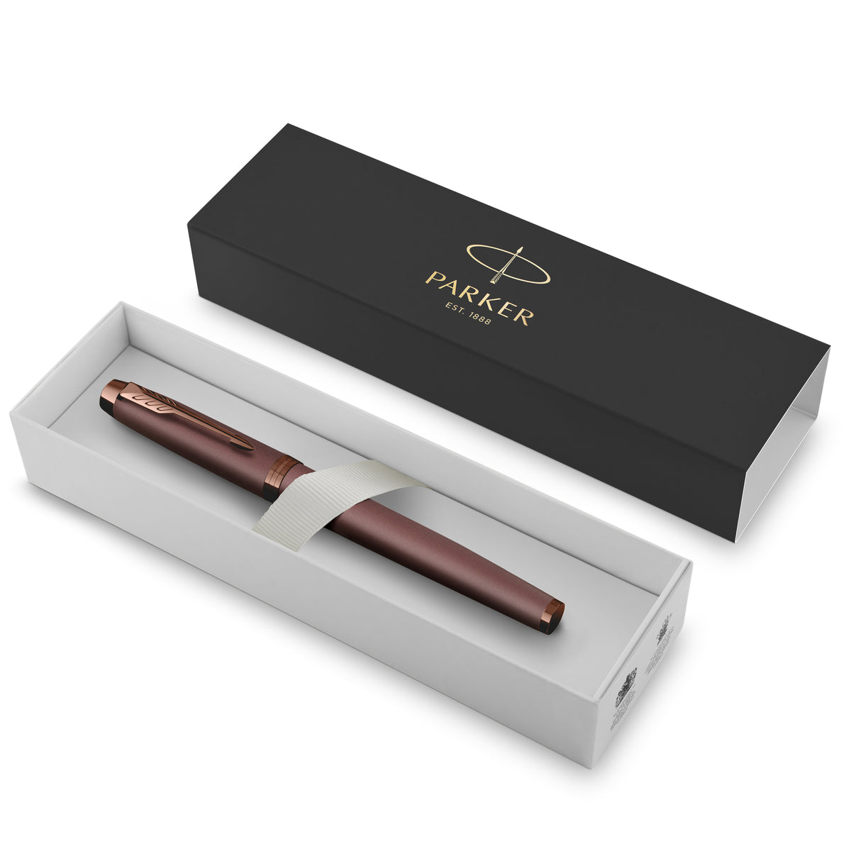 Parker IM Monochrome Fountain Pen Burgundy Stainless Steel Medium Nib