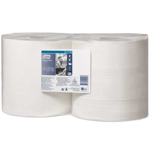 Tork Wiping Paper Combi Roll 1 Ply W1 W2 White Carton of 2 Rolls