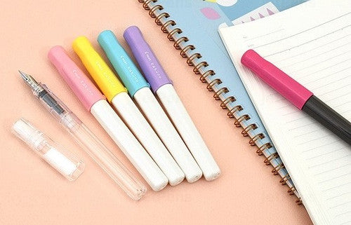 Pilot Kakuno BegreeN Fountain Pen Soft Yellow White Barrel Medium Nib