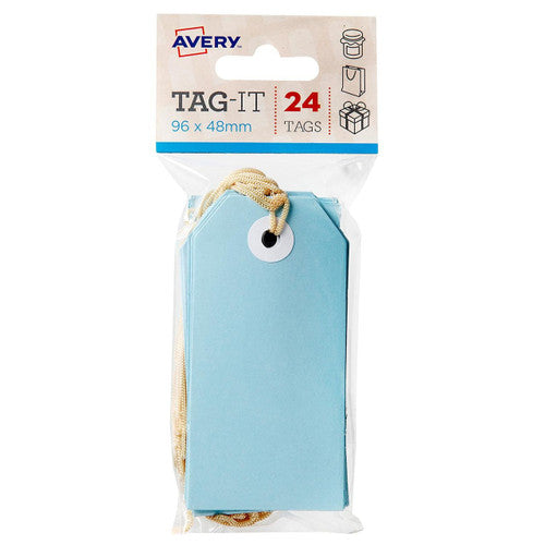 Avery Tag-It with String Size 3 Pastel Blue Pack 24
