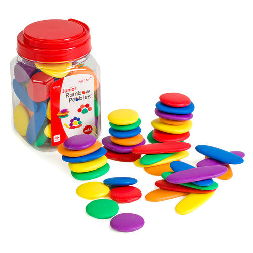 Edx Education Junior Rainbow Pebbles Jar of 36