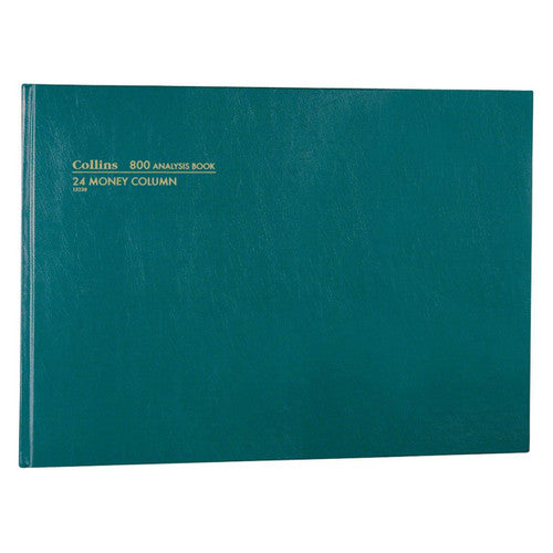 Collins 13238 Analysis Book Series 800 24 Money Column Green Cover