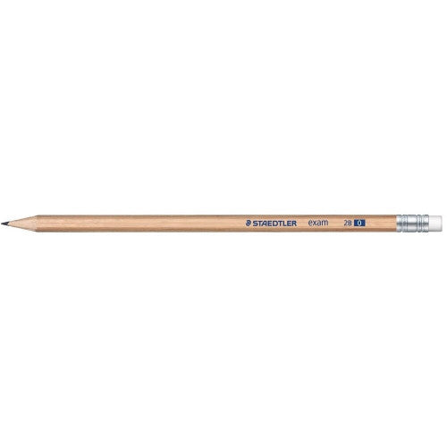 Staedtler 132N0KP100 Exam Eraser Tip Natural Graphite Pencil 2B Cup of 100