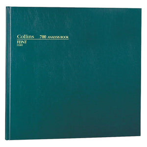 Front cover of the Collins 13301 700 Series analysis book, a dark green hard cover with gold lettering for 700 Analysis Book and Feint