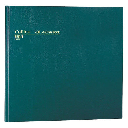 Collins 13301 Analysis Book Series 700 Feint Only Green Cover
