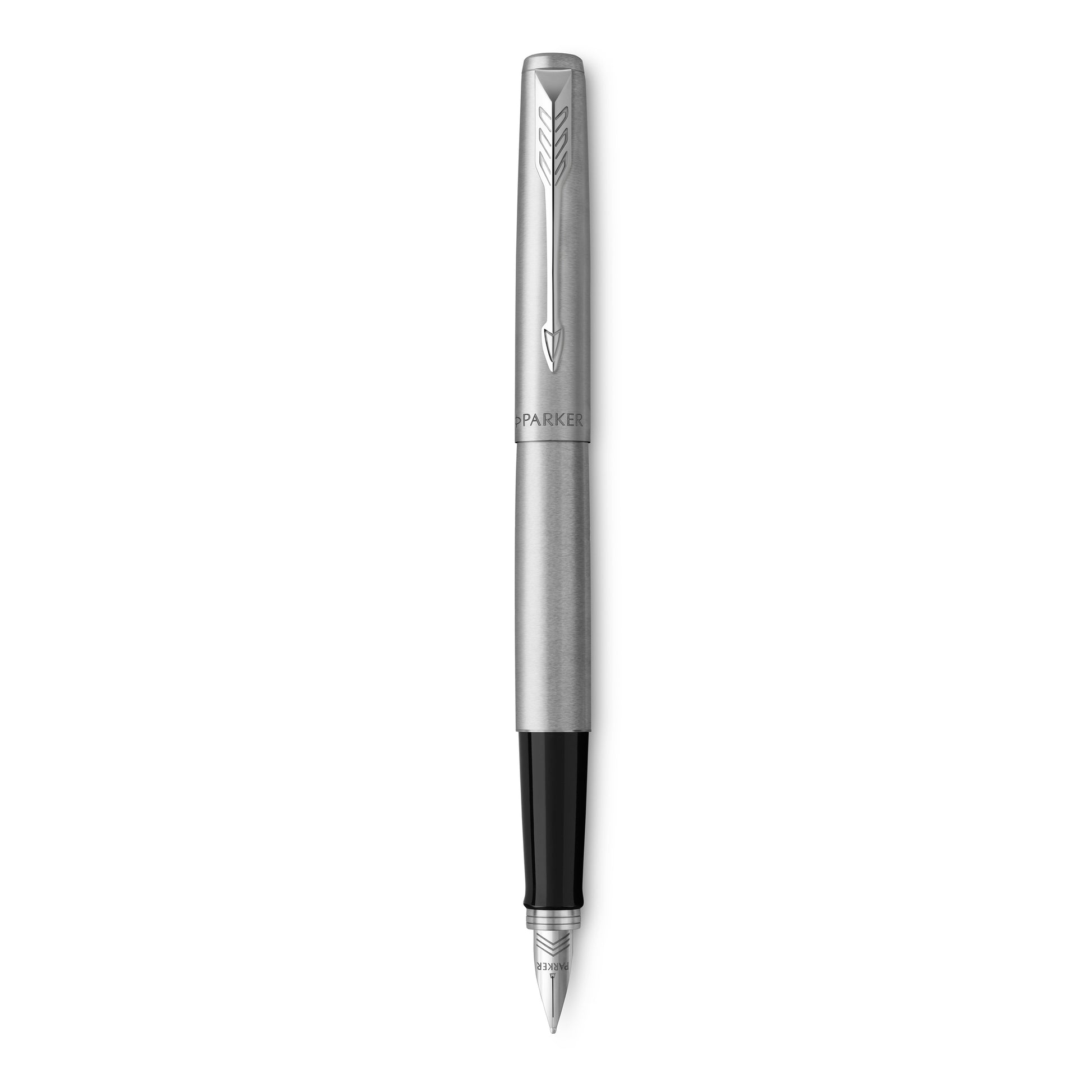 Parker Jotter Fountain Pen Stainless Steel Chrome Trim Medium Nib