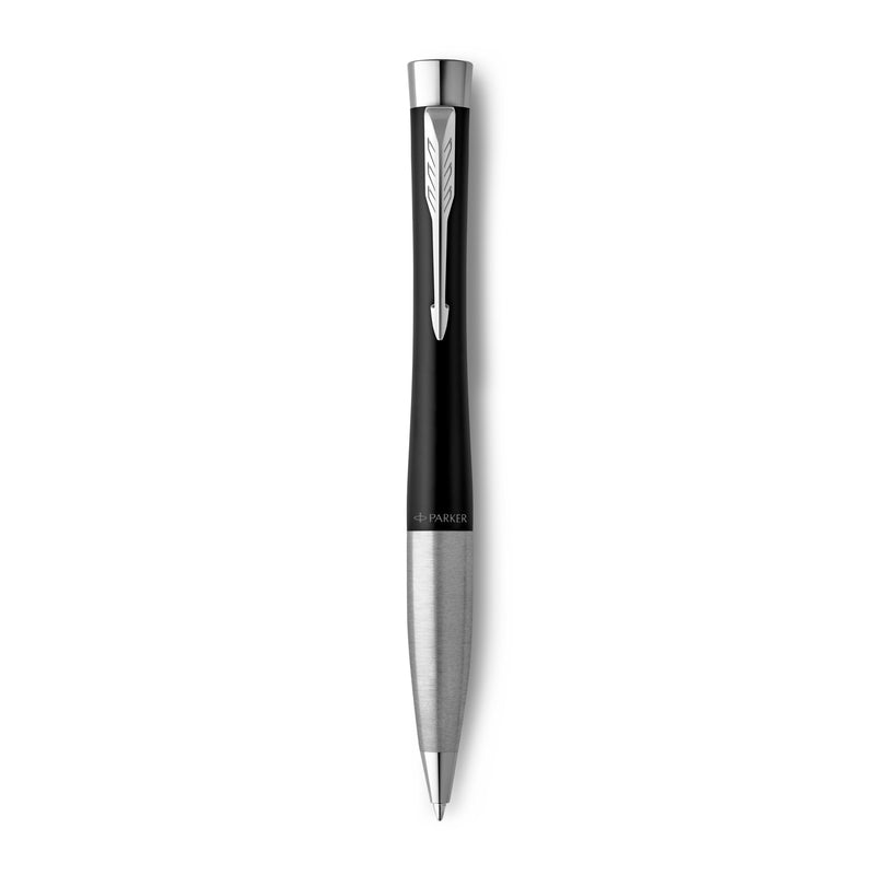 Parker Urban Twist Ballpoint Pen Muted Black Lacquer Chrome Trim Medium Tip