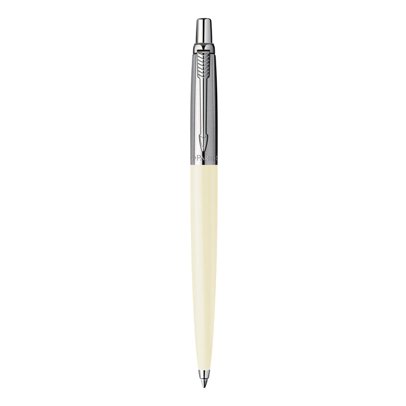 Parker Jotter Original Ballpoint Pen White and Chrome Trim Medium Tip